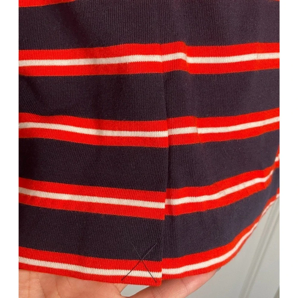 J.Crew Women's Striped Knit Blazer Jacket Sz M Cotton Preppy Nautical Coastal
